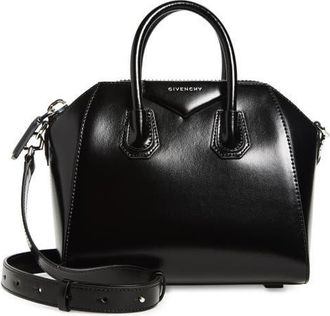 Givenchy Mini Antigona Leather Satchel in Black at Nordstrom