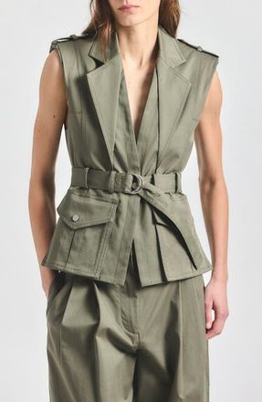Derek Lam Scottie Vest in Dusty Olive at Nordstrom, Size X-Small