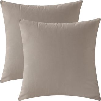 OEM Juego De Dos Fundas Decorativas Para Cojines, Con Cremallera, De Terciopelo, Cuadradas, Ideales Para Sof&aacute;s, Camas, Salas De Estar Y Otros Elementos De