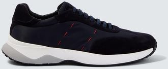 Kiton Suede-trimmed sneakers