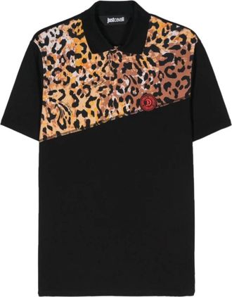 Just Cavalli T-shirts en Polos - Heren - Polos - Zwart - S - Tops