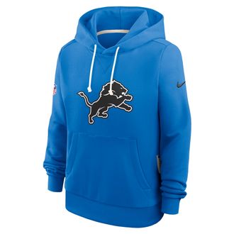 Nike Detroit Lions Sideline Nike Womens Dri-FIT NFL Pullover Hoodie in Blue | 03C345A9J-A0M