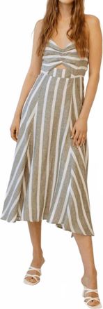 Guadalupe Design Womens Filomena Stripe Dress In Grey