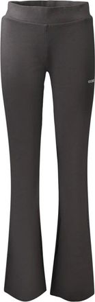 Guess Broeken, Dames, Zwart, S, Wijde Pijpen Legging met Elastische Taille
