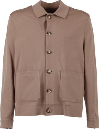 Circolo 1901 Light Jackets, male, Brown, Size: M Giubbino Shirt