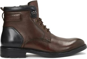 Kazar Bruine en zwarte chukka laarzen voor mannen - Heren - Veterlaarzen - Bruin - 43 EU - Leer - Schoenen