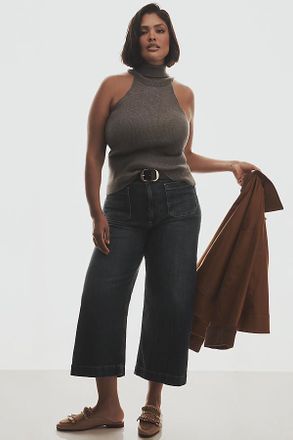 Maeve Colette Crop Wide-Leg Jeans by Maeve