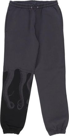 Octopus Asfalt Trainingsbroeken met Tentakel Print - Heren - Sweatpants - Grijs - L - Katoen - Broeken