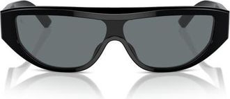 Ferrari 125mm Rectangular Shield Sunglasses in Black /Grey at Nordstrom