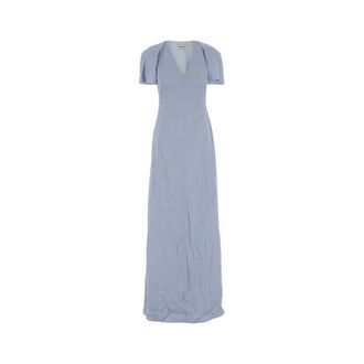 Jil Sander Maxi Jurk - Dames - Jurken - Blauw - Maat: L Viscose