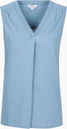 Mountain Warehouse Womens Mountain Warehouse Womens/Ladies Tuscany Chambray Sleeveless Shirt - Blue - Size: 12