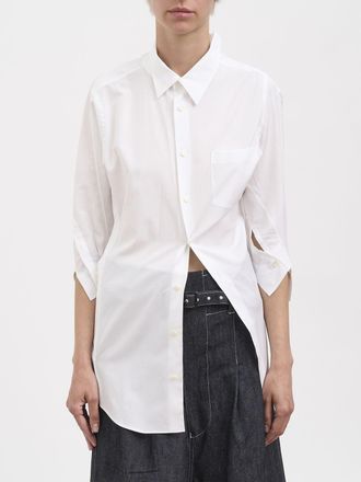 Junya Watanabe Camicia asimmetrica in puro cotone con colletto a punta e tasche