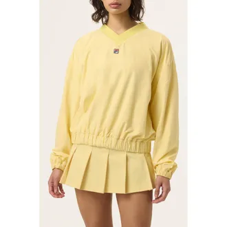 No.970 FILA スモーキーYELLOWのゲームシャツ☆XL☆新品☆ ソフトシェルのショートカラーシャツ #ハイジロ [021054