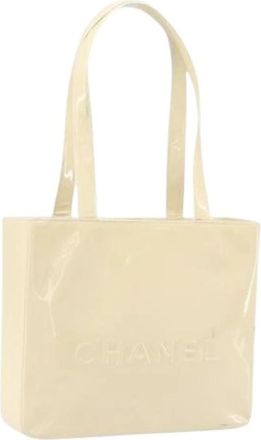 Chanel Pre-owned Vintage leren tote bag - Dames - Vintage Shopper - Beige - ONE Size - Leer - Vintage
