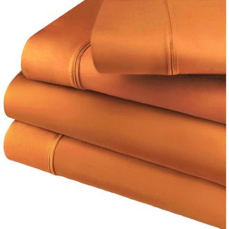 Superior Solid 800 Thread Count Sateen Sheet Set in Rust at Nordstrom Rack, Size Olympic Queen