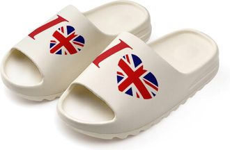 Generic I Love Uk Slides for Women Men Soft Thick Bottom Coconut Slippers Sandals for Bathroom Beach