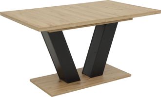 Hela Säulen-Esstisch »HAMM« 1 Stk. tlg. ausziehbar,ABS-Kante,Melamin,Synchronauszug,Säule,Bodenplatte