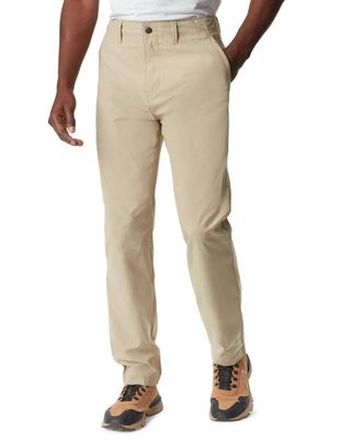 G.H. Bass & Co. Bass Outdoor Traveler Pants Mens Beige Mid Rise Slim Straight Leg FTS1649