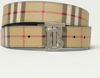 Burberry Cintura TB Burberry reversibile in pelle e cotone spalmato