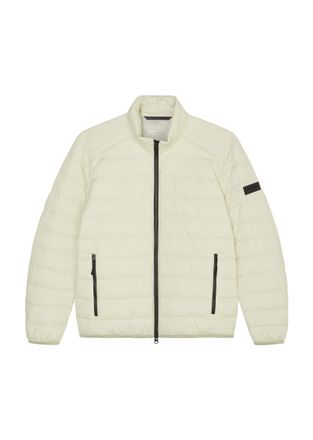 Marc O'Polo Steppjacke MARC OPOLO, Herren, Gr. S, weiss (linen wei&szlig;), Web, Obermaterial: 100% Polyester, Jacken Steppjacke, mit 2-Wege-Zipper