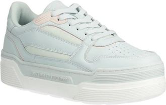 Emporio Armani Panelled Sneakers - Dames - Sneakers - Blauw - 41 1/3 EU - Leer - Schoenen