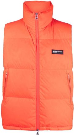 White:Space Scott padded gilet - men - Recycled Polyester/Recycled Polyester/Feather Down - L - Orange