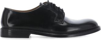 Doucal's Black Smooth Leather Lace-Up Shoes