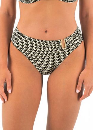 Fantasie Womens Koh Lipe U Mid Rise Bottom In Black-Cream