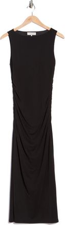 Wayf Ruched Sleeveless Dress in Black at Nordstrom Rack, Size X-Large