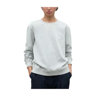 Ecoalf Katoenen sweatshirt met ribdetails - Dames - Sweatshirts - Grijs - XS - Katoen - Hoodies & sweatvesten