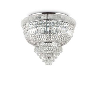 Netlighting Dubai 6 Light Ceiling Light Chandelier Chrome E14 in Grey