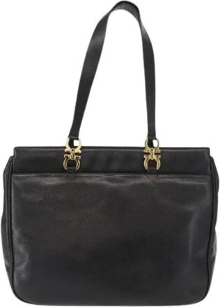 Ferragamo Pre-owned Leren Schoudertas - Dames - Vintage Schoudertas - Zwart - ONE Size - Leer - Vintage