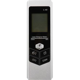 OEM Tel&eacute;metro L&aacute;ser Super Mini Recargable Por Usb, Color Plata, Con Nivel Electr&oacute;nico, L40