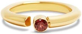 Argento Vivo Stone Bypass Ring in Gold /garnet at Nordstrom, Size 6