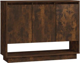 vidaXL Sideboard Smoked Oak 97x31x75 cm Engineered Wood Vidaxl