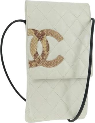 Chanel Pre-owned Vintage Cross Body Bag - Dames - Vintage Schoudertas - Wit - ONE Size - Leer - Vintage