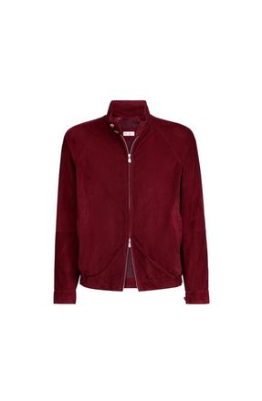 Brunello Cucinelli Suede jacket in Cherry at Nordstrom, Size Xxx-Large Eu