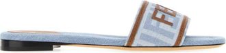 Fendi Blue Logo Sandals
