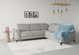 Sit&more Ecksofa »Sinatra L-Form« optinal mit Kopfteilverstellung und Armteilfunktion, Metallfüsse