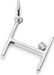 Monica Vinader Lab Grown Diamond Initial Pendant in Sterling Silver H at Nordstrom