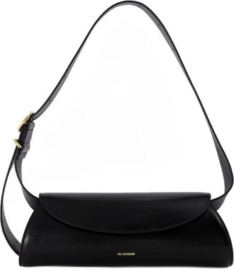 Jil Sander Cannolo Small - Dames - Schoudertassen - Zwart - ONE Size - Leer - Tassen
