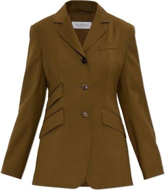 Max Mara Patio Blazer - Dames - Blazers - Groen - XS - Wol - Jassen