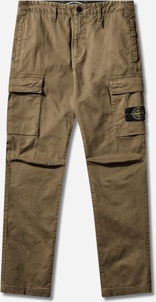 Stone Island Men s Organic Cotton Stretch Broken Twill OLD Effect Cargo Pants Military Green