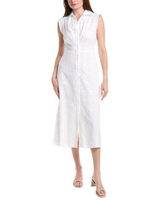 Anne Klein Bodice Pleated Shirtdress