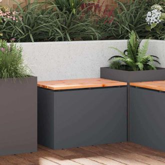 vidaXL vidaXL Panchina da giardino Antracite 60 x 40 x 43 cm Acciaio