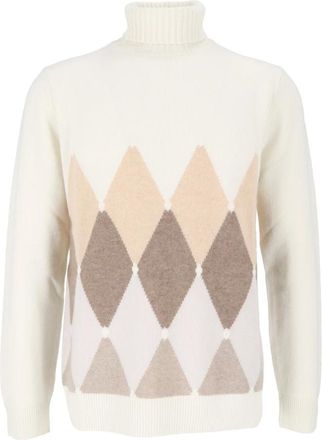 Ballantyne Dolcevita Turtleneck - Knitwear - Hombre - Blanco - 2XL