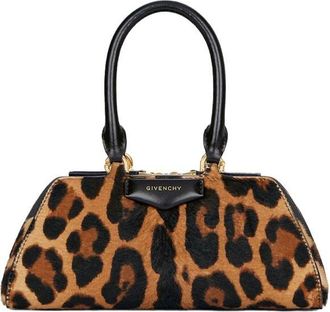 Givenchy Mini Antigona East-West In Leopard Pony Effect Leather Bags