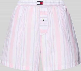 Tommy Hilfiger Loose Fit Pyjama Shorts aus reiner Baumwolle in Pink, Gr&ouml;&szlig;e XL