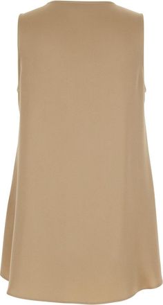 Antonelli Womens Sleeveless Top Angelica Beige Acetate Tops