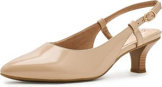 Clarks Kepley Lane High Womens Heels Beige Leather : 9.5 B - Medium